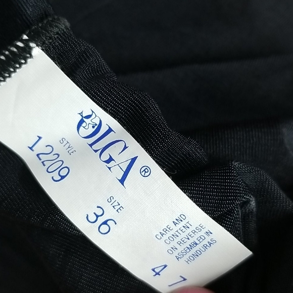 Vintage 1980's OLGA black slip chemise 36 - Picture 8 of 9